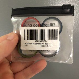 ROQ Mens Silicone Ring Set size 16